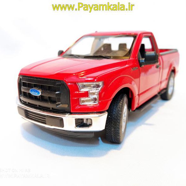 ماکت ماشین فلزی وانت فورد(1:24)(FORD F-150 REGULAR CAB 2015 BY WELLY) قرمز