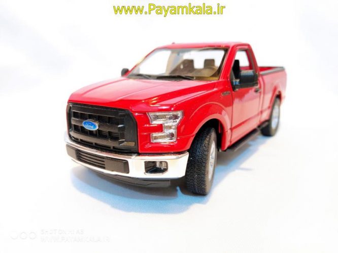 ماکت ماشین فلزی وانت فورد(1:24)(FORD F-150 REGULAR CAB 2015 BY WELLY) قرمز