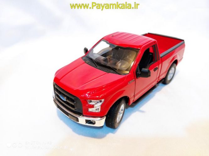 ماکت ماشین فلزی وانت فورد(1:24)(FORD F-150 REGULAR CAB 2015 BY WELLY) قرمز