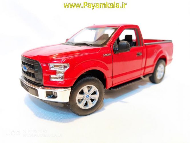 ماکت ماشین فلزی وانت فورد(1:24)(FORD F-150 REGULAR CAB 2015 BY WELLY) قرمز