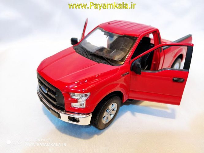 ماکت ماشین فلزی وانت فورد(1:24)(FORD F-150 REGULAR CAB 2015 BY WELLY) قرمز