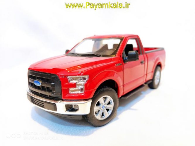 ماکت ماشین فلزی وانت فورد(1:24)(FORD F-150 REGULAR CAB 2015 BY WELLY) قرمز