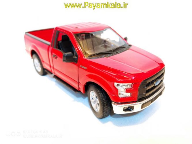 ماکت ماشین فلزی وانت فورد(1:24)(FORD F-150 REGULAR CAB 2015 BY WELLY) قرمز