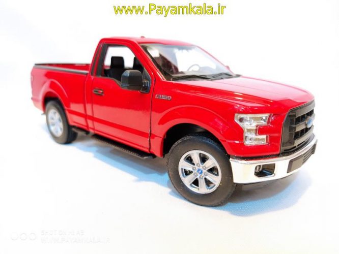 ماکت ماشین فلزی وانت فورد(1:24)(FORD F-150 REGULAR CAB 2015 BY WELLY) قرمز