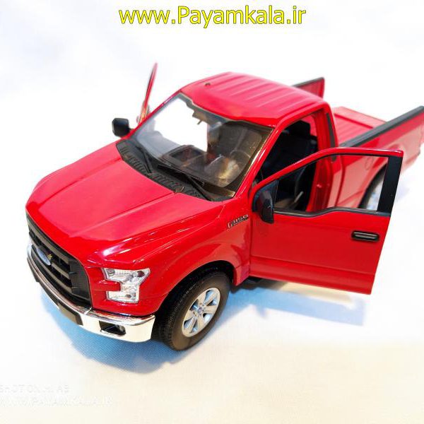 ماکت ماشین فلزی وانت فورد(1:24)(FORD F-150 REGULAR CAB 2015 BY WELLY) قرمز