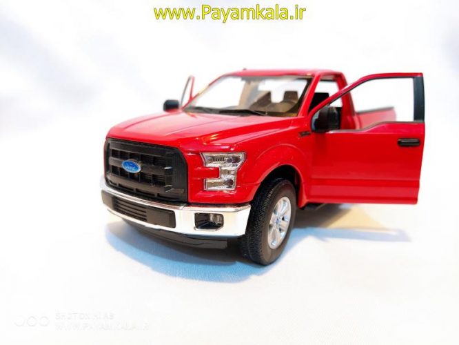 ماکت ماشین فلزی وانت فورد(1:24)(FORD F-150 REGULAR CAB 2015 BY WELLY) قرمز