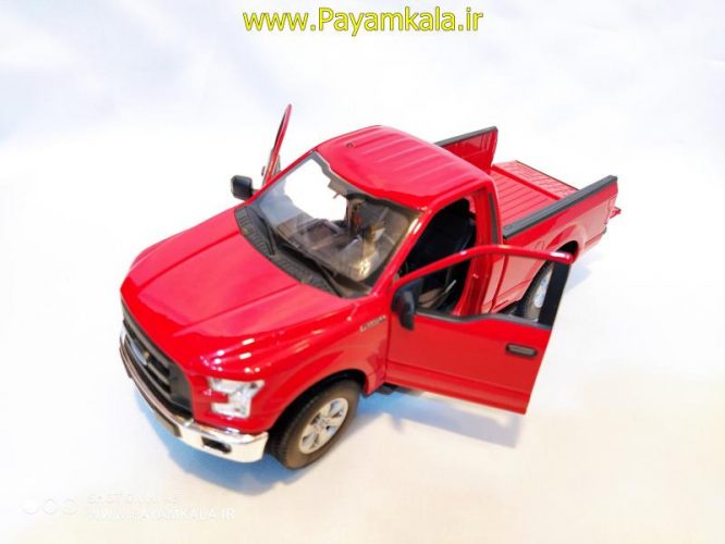 ماکت ماشین فلزی وانت فورد(1:24)(FORD F-150 REGULAR CAB 2015 BY WELLY) قرمز