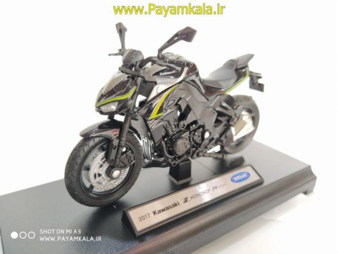 ماکت فلزی موتورسیکلت کاوازاکی(KAWASAKI Z1000 R 2017 BY WELLY)(1/18)