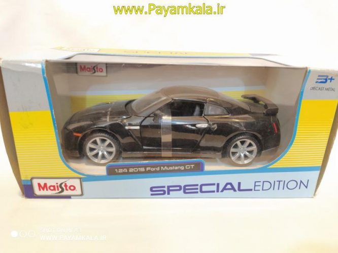 ماکت ماشین فلزی فورد موستانگ(1:24)(FORD MUSTANG GT 2015 BY MAISTO) مشکی