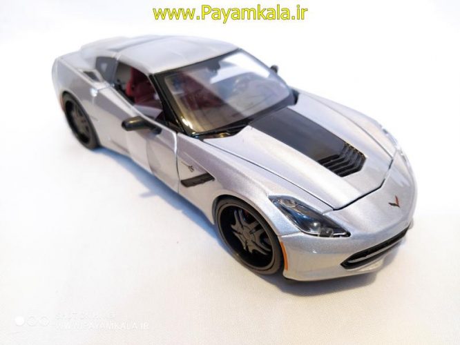 ماکت ماشین فلزی کروت (1:24)(CORVETTE 2014 STINGRAY BY MAISTO) نقره ای