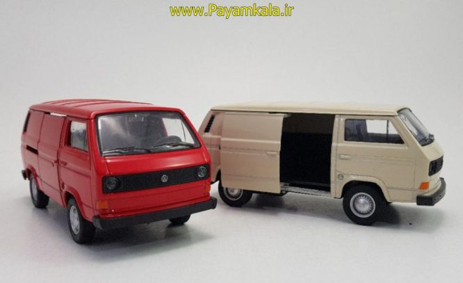 بسته 12 عددی ماشین فلزی ون (VW T3 VAN BY WELLY)