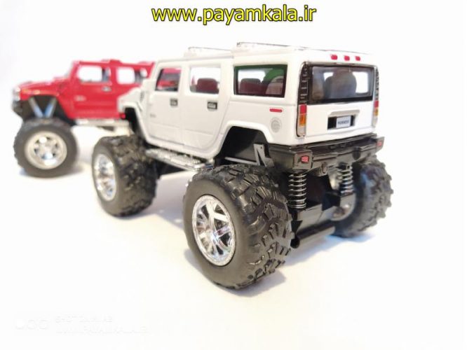 ماشین فلزی هامر چرخ درشت(HUMMER H2 SUV 2008 BY KINSMART) سفید