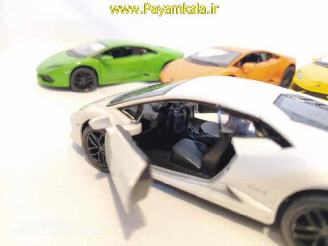 ماشین فلزی لامبورگینی هوراکان (LAMBORGHINI HURACAN LP610-4 BY KINSMART)سفید