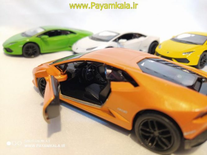 ماشین فلزی لامبورگینی هوراکان (LAMBORGHINI HURACAN LP610-4 BY KINSMART)نارنجی