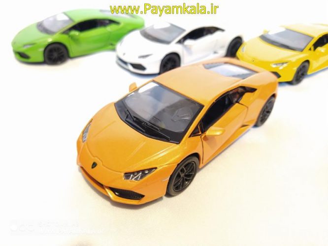 ماشین فلزی لامبورگینی هوراکان (LAMBORGHINI HURACAN LP610-4 BY KINSMART)نارنجی