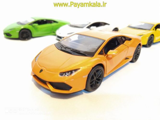 ماشین فلزی لامبورگینی هوراکان (LAMBORGHINI HURACAN LP610-4 BY KINSMART)نارنجی