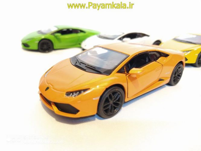 ماشین فلزی لامبورگینی هوراکان (LAMBORGHINI HURACAN LP610-4 BY KINSMART)نارنجی