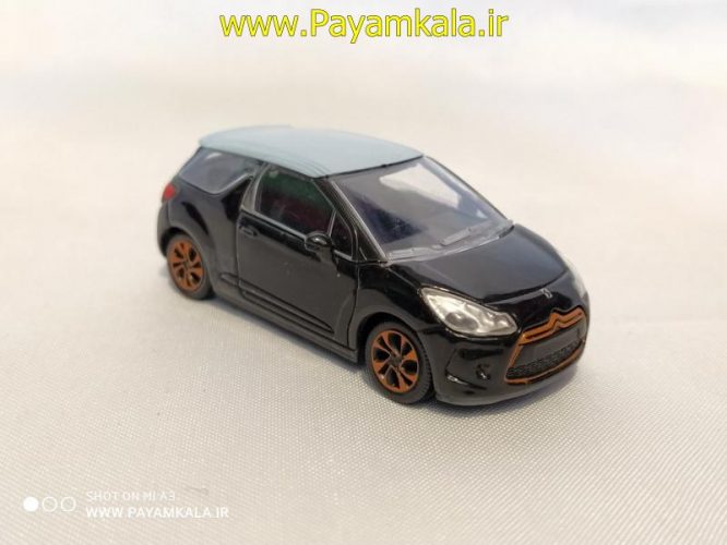 ماکت مینیاتوری سیتروئن (1:64)(CITROEN DS3 BY NOREV)مشکی-آبی