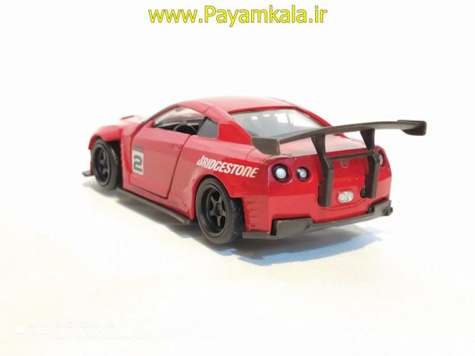 (جعبه دار) ماکت نیسان (NISSAN GT-R R35 BY JADA) قرمز