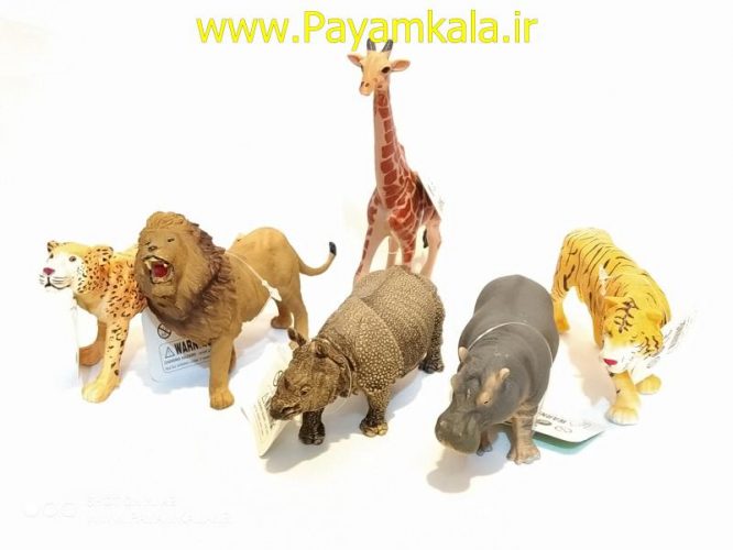 اسباب بازی ست 6 عددی فیگور حیوانات وحشی(ANIMAL KINGDOM)