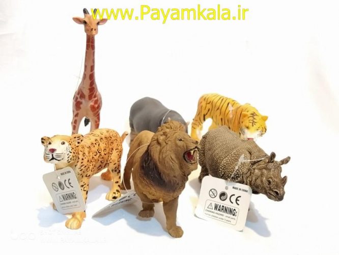 اسباب بازی ست 6 عددی فیگور حیوانات وحشی(ANIMAL KINGDOM)