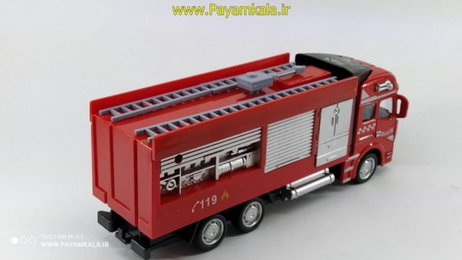 ماکت فلزی عقبکش کامیون اسکانیا آتشنشانی (کد 2211) طرح 01
