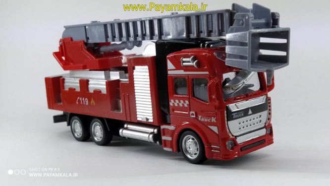 ماکت فلزی عقبکش کامیون اسکانیا آتشنشانی (کد 2211) طرح 02
