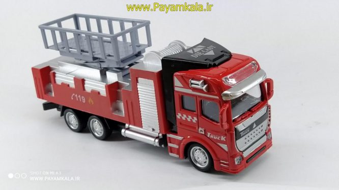 ماکت فلزی عقبکش کامیون اسکانیا آتشنشانی (کد 2211) طرح 03