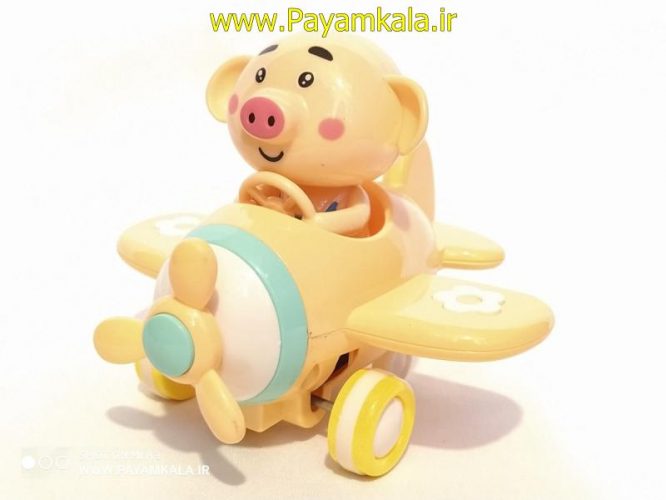 اسباب بازی هواپیما خوک سوار نشکن(کد 1103A)نارنجی