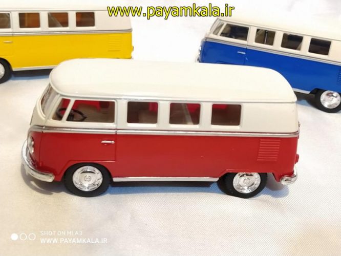 ماشین فلزی فولکس استیشن(VOLKSWAGEN CLASSICAL BUS 1962 BY KINSMART) قرمز