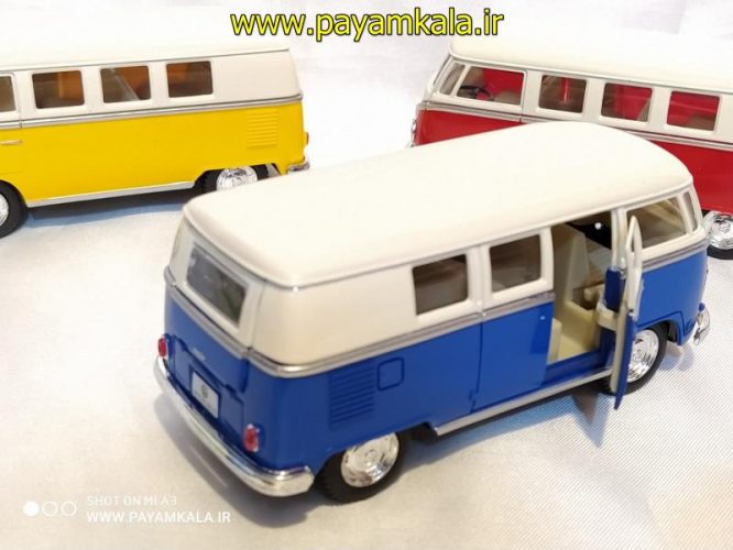 ماشین فلزی فولکس استیشن(VOLKSWAGEN CLASSICAL BUS 1962 BY KINSMART) آبی  