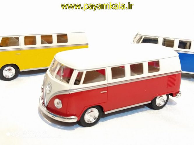 ماشین فلزی فولکس استیشن(VOLKSWAGEN CLASSICAL BUS 1962 BY KINSMART) قرمز