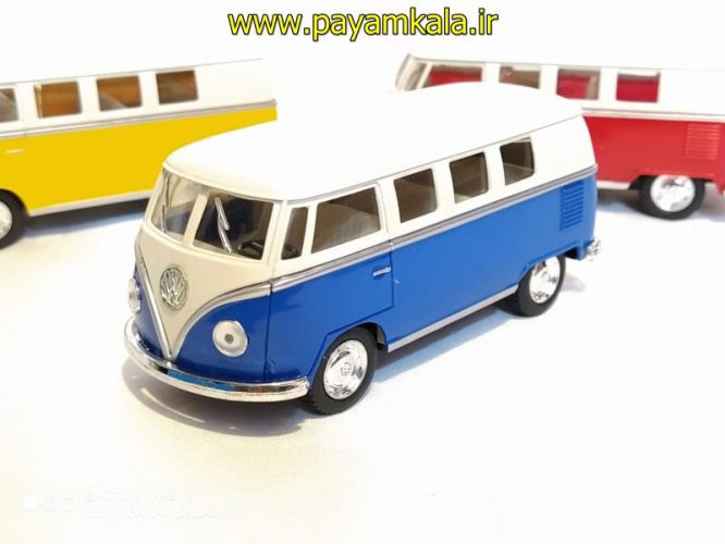 ماشین فلزی فولکس استیشن(VOLKSWAGEN CLASSICAL BUS 1962 BY KINSMART) آبی  