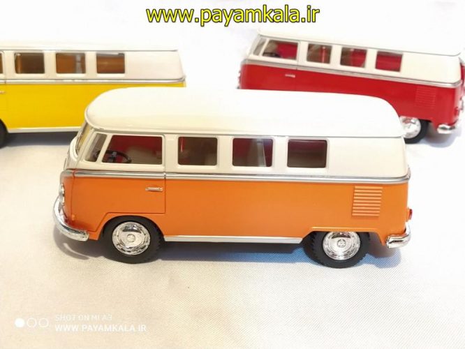 ماشین فلزی فولکس استیشن(VOLKSWAGEN CLASSICAL BUS 1962 BY KINSMART) نارنجی