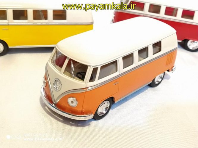 ماشین فلزی فولکس استیشن(VOLKSWAGEN CLASSICAL BUS 1962 BY KINSMART) نارنجی