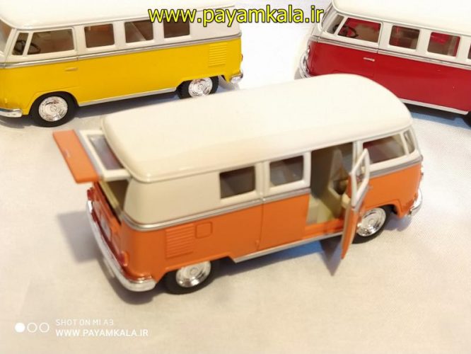 ماشین فلزی فولکس استیشن(VOLKSWAGEN CLASSICAL BUS 1962 BY KINSMART) نارنجی