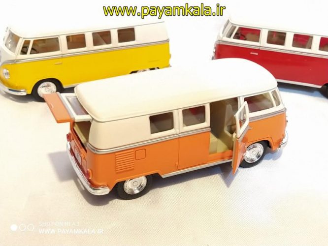 ماشین فلزی فولکس استیشن(VOLKSWAGEN CLASSICAL BUS 1962 BY KINSMART) نارنجی