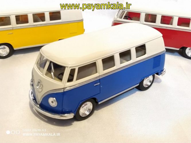 ماشین فلزی فولکس استیشن(VOLKSWAGEN CLASSICAL BUS 1962 BY KINSMART) آبی  