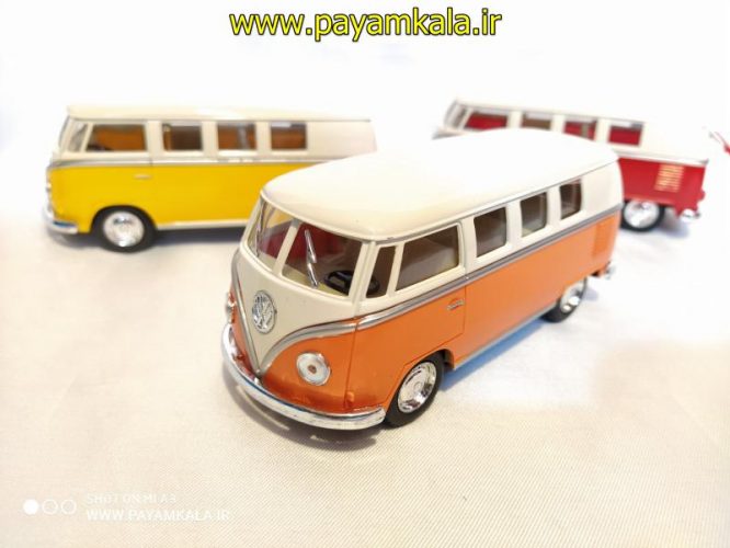 ماشین فلزی فولکس استیشن(VOLKSWAGEN CLASSICAL BUS 1962 BY KINSMART) نارنجی