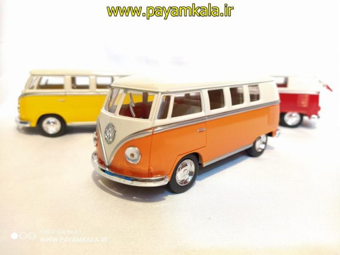 ماشین فلزی فولکس استیشن(VOLKSWAGEN CLASSICAL BUS 1962 BY KINSMART) نارنجی