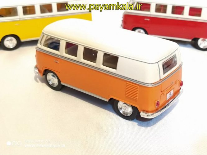 ماشین فلزی فولکس استیشن(VOLKSWAGEN CLASSICAL BUS 1962 BY KINSMART) نارنجی