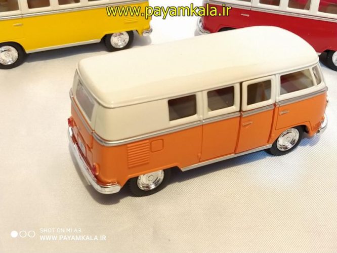 ماشین فلزی فولکس استیشن(VOLKSWAGEN CLASSICAL BUS 1962 BY KINSMART) نارنجی