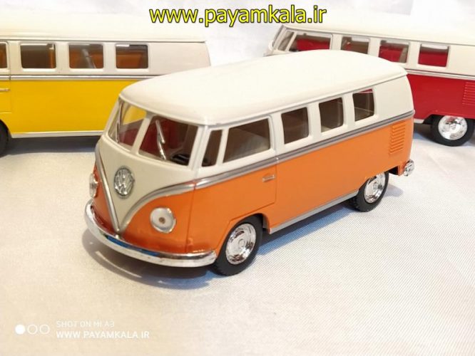 ماشین فلزی فولکس استیشن(VOLKSWAGEN CLASSICAL BUS 1962 BY KINSMART) نارنجی