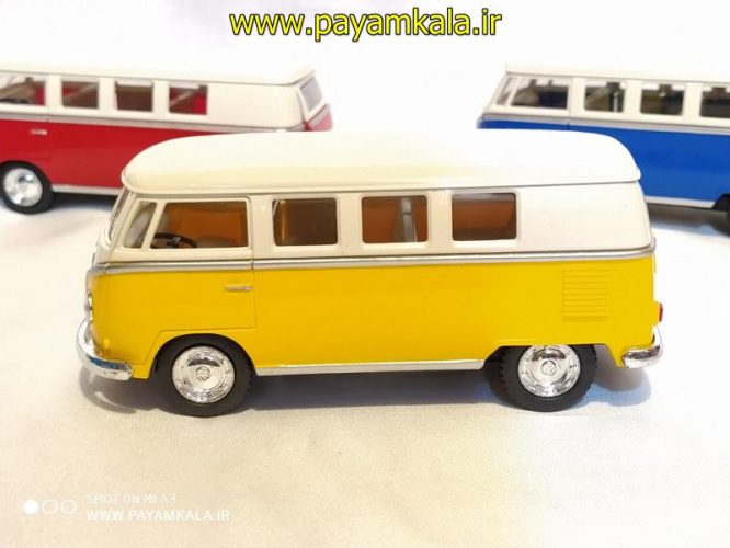 ماشین فلزی فولکس استیشن(VOLKSWAGEN CLASSICAL BUS 1962 BY KINSMART) زرد