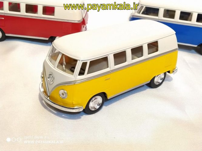 ماشین فلزی فولکس استیشن(VOLKSWAGEN CLASSICAL BUS 1962 BY KINSMART) زرد