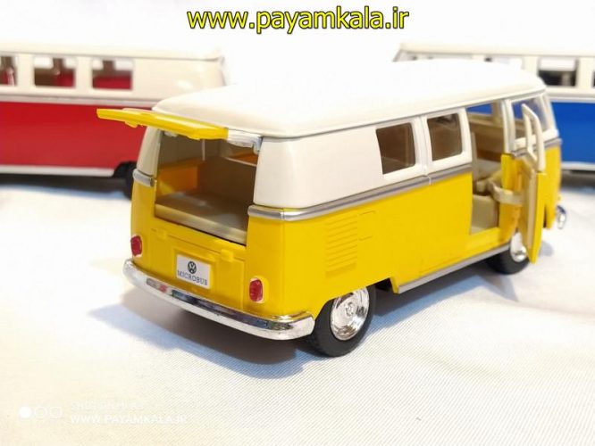 ماشین فلزی فولکس استیشن(VOLKSWAGEN CLASSICAL BUS 1962 BY KINSMART) زرد