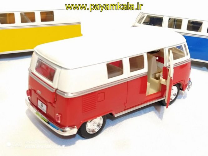 ماشین فلزی فولکس استیشن(VOLKSWAGEN CLASSICAL BUS 1962 BY KINSMART) قرمز