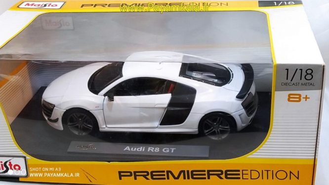 ماکت آئودی (Audi R8 GT BY MAISTO 1:18) سفید