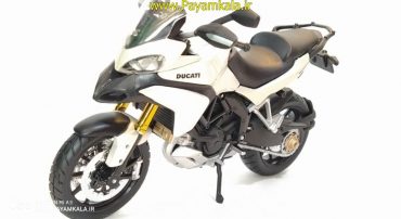 (سایز بزرگ) ماکت فلزی موتورسیکلت دوکاتی (DUCATI MULTISTRADA 1200S BY MAISTO)(1/12) سفید