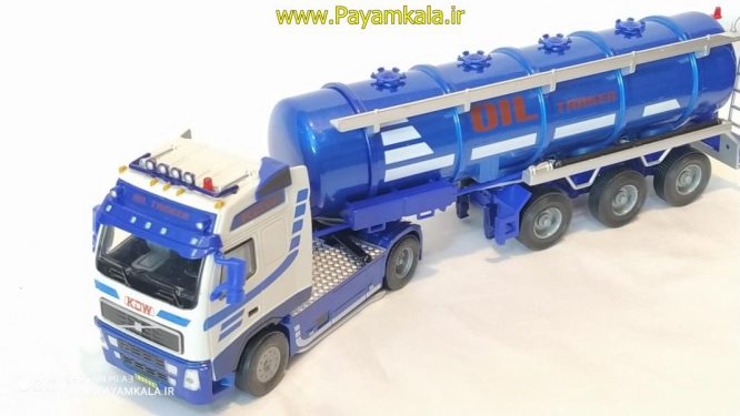 ماکت نفت کش (KDW 1:50) جعبه دار (OIL TANK TRUCK) آبی